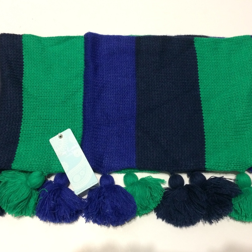 Mudpie Lucy Tassel Infinity Loop Scarf